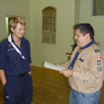Morgan is presented the Medal for Meritorious Conduct