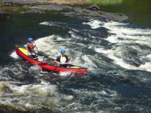 The first real rapid of our downriver trip