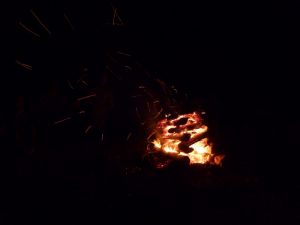 The Saturday night campfire.