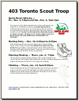 Scout Newsletter – Nov. 25