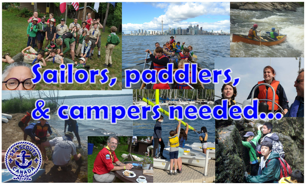 Sailors, campers, canoeists needed…