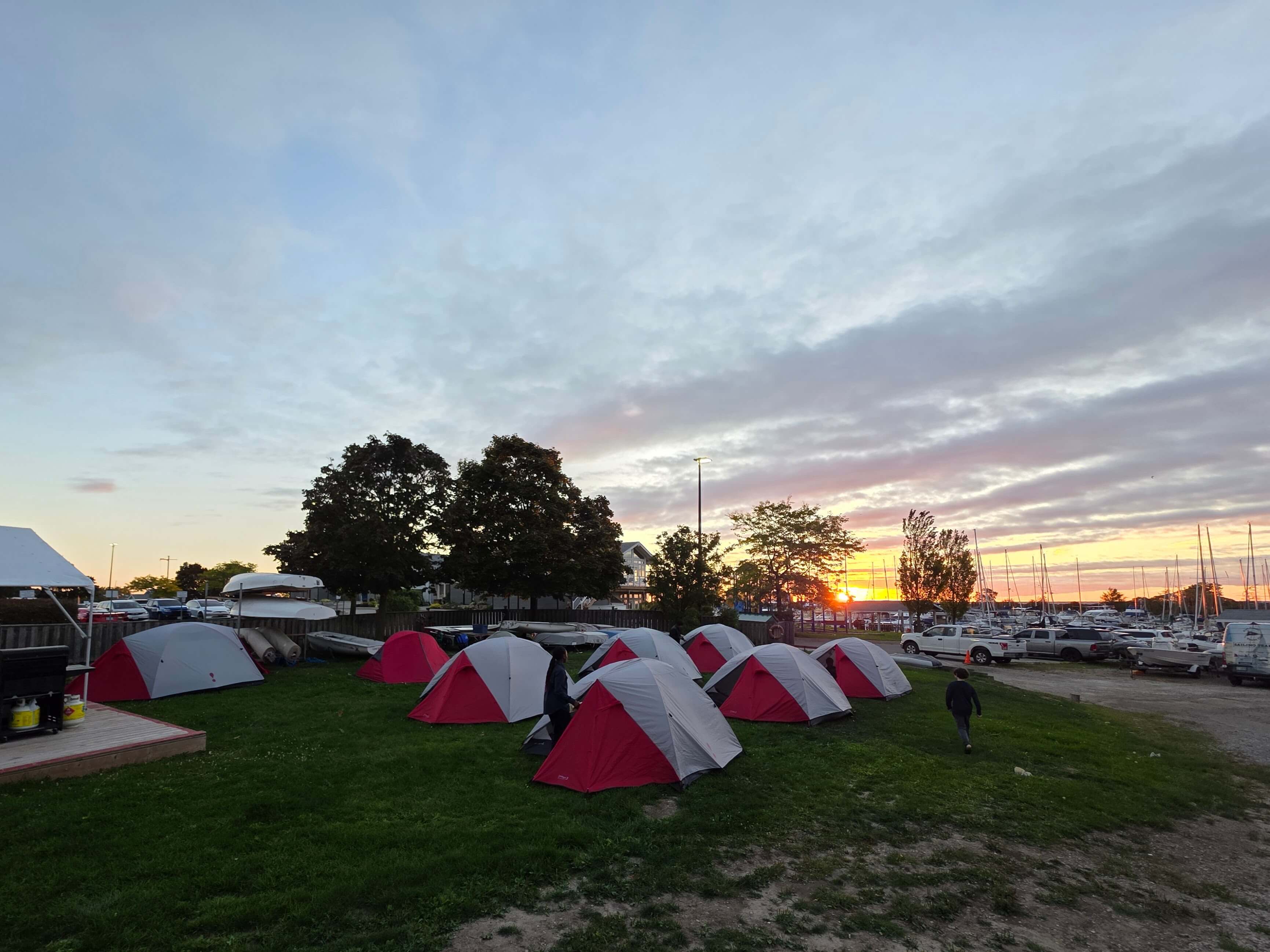 Sunrise over our camp