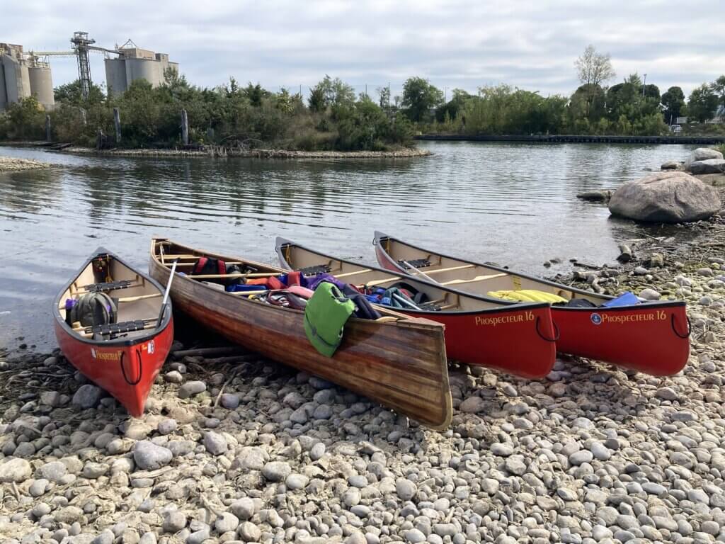Pulled up in Canoe Cove at Biidaasige